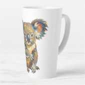 Lebendiger Ölfarbenmalstil Buntes Impasto Koala Milchtasse (Rechte Ecke)