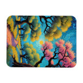 Lebendiger Olivenbaum-Kunstprint Magnet (Horizontal)