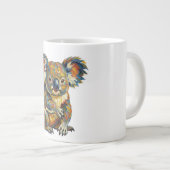 Lebendiger Ölmalstil Bunter Impasto Koala Jumbo-Tasse (Vorderseite Rechts)