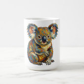 Lebendiger Ölmalstil Bunter Impasto Koala Kaffeetasse (Mittel)