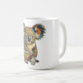 Lebendiger Ölmalstil Bunter Impasto Koala Kaffeetasse (VorderseiteRechts)