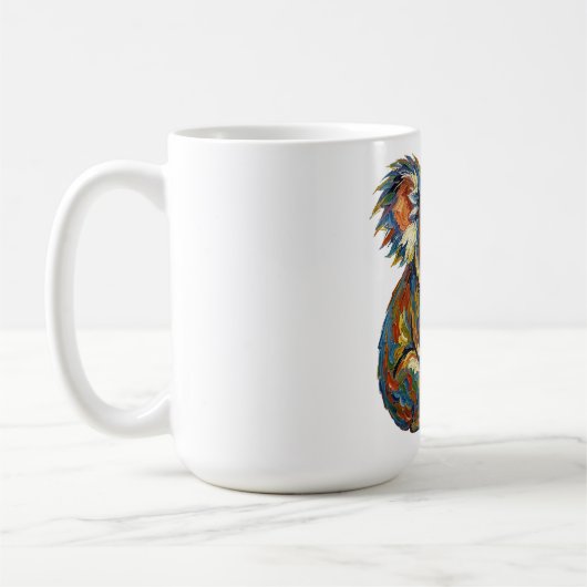 Lebendiger Ölmalstil Bunter Impasto Koala Kaffeetasse (Links)