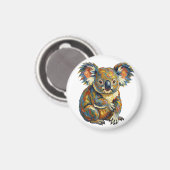 Lebendiger Ölmalstil Bunter Impasto Koala Magnet (Vorderseite/Rückseite)