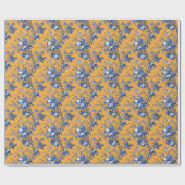 Lebendiger Oranger Blumen-Botanikdruck Geschenkpapier (Flach)