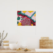 lebendiger organischer psychedelischer Surrealismu Poster (Küche)