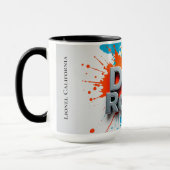 Lebendiger Papa Rocks Splash Kaffeetasse | Anpassb (Links)