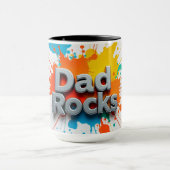 Lebendiger Papa Rocks Splash Kaffeetasse | Anpassb (Zentrum)