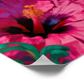 Lebendiger Papierblumenstrauß - Farbige Kunst  Poster (Ecke)