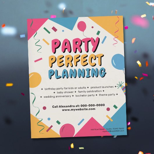 Lebendiger Partyplaner Flyer