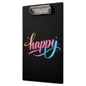 Lebendiger Pastell-Gradient HAPPY-Typografie - Mod Klemmbrett (Links)