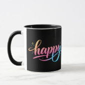 Lebendiger Pastell-Gradient HAPPY-Typografie - Mod Tasse (Links)