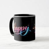 Lebendiger Pastell-Gradient HAPPY-Typografie - Mod Tasse (Vorderseite Links)