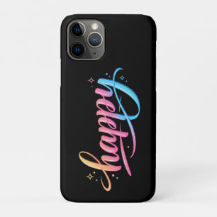 Lebendiger Pastellgradient HAPPY-Typografie - Mode Case-Mate iPhone Hülle