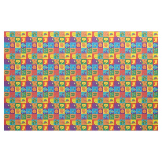 Lebendiger Peanuts-Comicstrip-Block Stoff (Fat Quarter (45,7 x 55,9 cm))