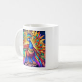 Lebendiger Pfau  Kaffeetasse (Vorderseite Links)