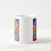 Lebendiger Pfau  Kaffeetasse (Mittel)