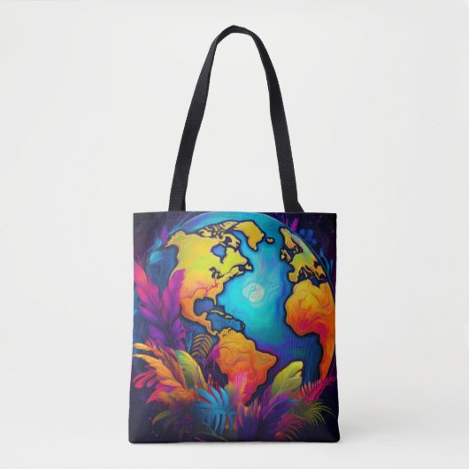 Lebendiger Planet - tropisches Erddesign Tasche (Vorderseite)