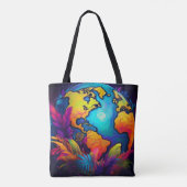 Lebendiger Planet - tropisches Erddesign Tasche (Rückseite)
