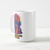 Lebendiger Pop-Art-Englischer Cocker Spaniel Kaffeetasse (Vorderseite Links)