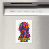 Lebendiger Pop-Art-Englischer Cocker Spaniel Magnet (In Situ (Geschirrspüler))