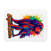 Lebendiger Pop-Art-Englischer-Setter-Hund Magnet (Horizontal)