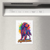 Lebendiger Pop-Art-Englischer Setter-Hund Magnet (In Situ (Geschirrspüler))