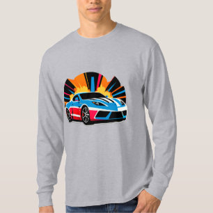 Lebendiger Pop-Art-Sportwagen T-Shirt