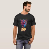 Lebendiger psychedelischer Ausbruch Trippy-Gesicht T-Shirt (Vorne ganz)