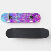Lebendiger psychedelischer, bunter Groovy Fraktal  Skateboard (Horizontal)