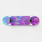 Lebendiger psychedelischer, bunter Groovy Fraktal  Skateboard (Horizontal)