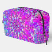 Lebendiger psychedelischer, bunter Groovy Fraktal  Waschbeutel (Rechte Ecke)