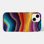 Lebendiger Regenbogen-Achat-Geode iPhone Hülle (Rückseite (Horizontal))
