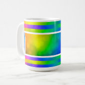 Lebendiger Regenbogen-Becher Kaffeetasse (Vorderseite Links)