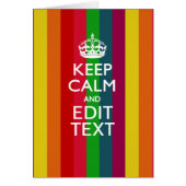 Lebendiger Regenbogen Behalte Ruhe und Text indivi (Vorne)