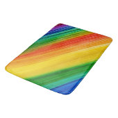 Lebendiger Regenbogen der Farben Badematte (Schrägansicht)