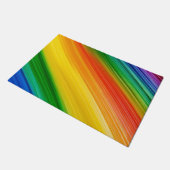 Lebendiger Regenbogen der Farben Fußmatte (Schrägansicht)