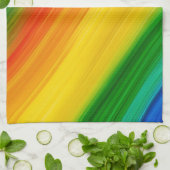 Lebendiger Regenbogen der Farben Geschirrtuch (Gefaltet)
