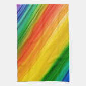 Lebendiger Regenbogen der Farben Geschirrtuch (Vertikal)