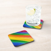 Lebendiger Regenbogen der Farben Getränkeuntersetzer (Rechte Seite)