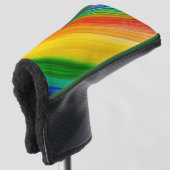 Lebendiger Regenbogen der Farben Golf Headcover (3/4 Vorderseite)
