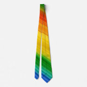 Lebendiger Regenbogen der Farben Krawatte (Rückseite)