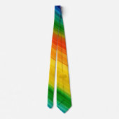 Lebendiger Regenbogen der Farben Krawatte (Rückseite)