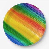 Lebendiger Regenbogen der Farben Pappteller (Vorderseite)