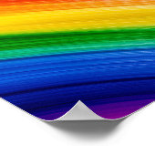 Lebendiger Regenbogen der Farben Poster (Ecke)