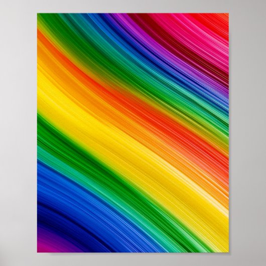 Lebendiger Regenbogen der Farben Poster (Vorne)