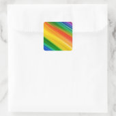 Lebendiger Regenbogen der Farben Quadratischer Aufkleber (Tasche)