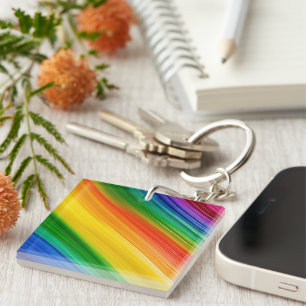Lebendiger Regenbogen der Farben Schlüsselanhänger
