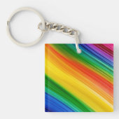 Lebendiger Regenbogen der Farben Schlüsselanhänger (Vorderseite)