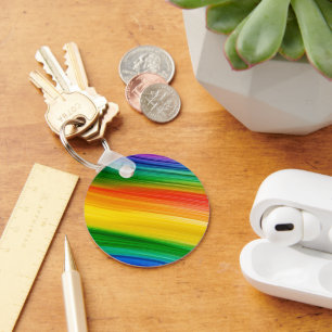 Lebendiger Regenbogen der Farben Schlüsselanhänger