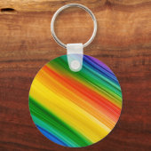 Lebendiger Regenbogen der Farben Schlüsselanhänger (Vorderseite)